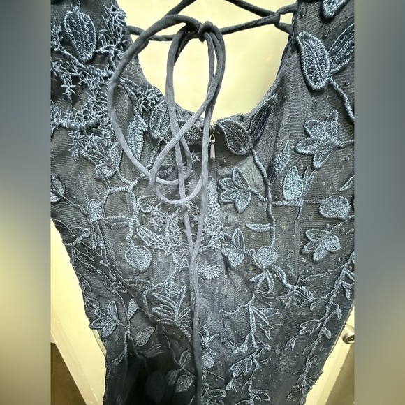 Source Unknown Midnight Blue Floral Maxi Dress - Picture 9 of 13